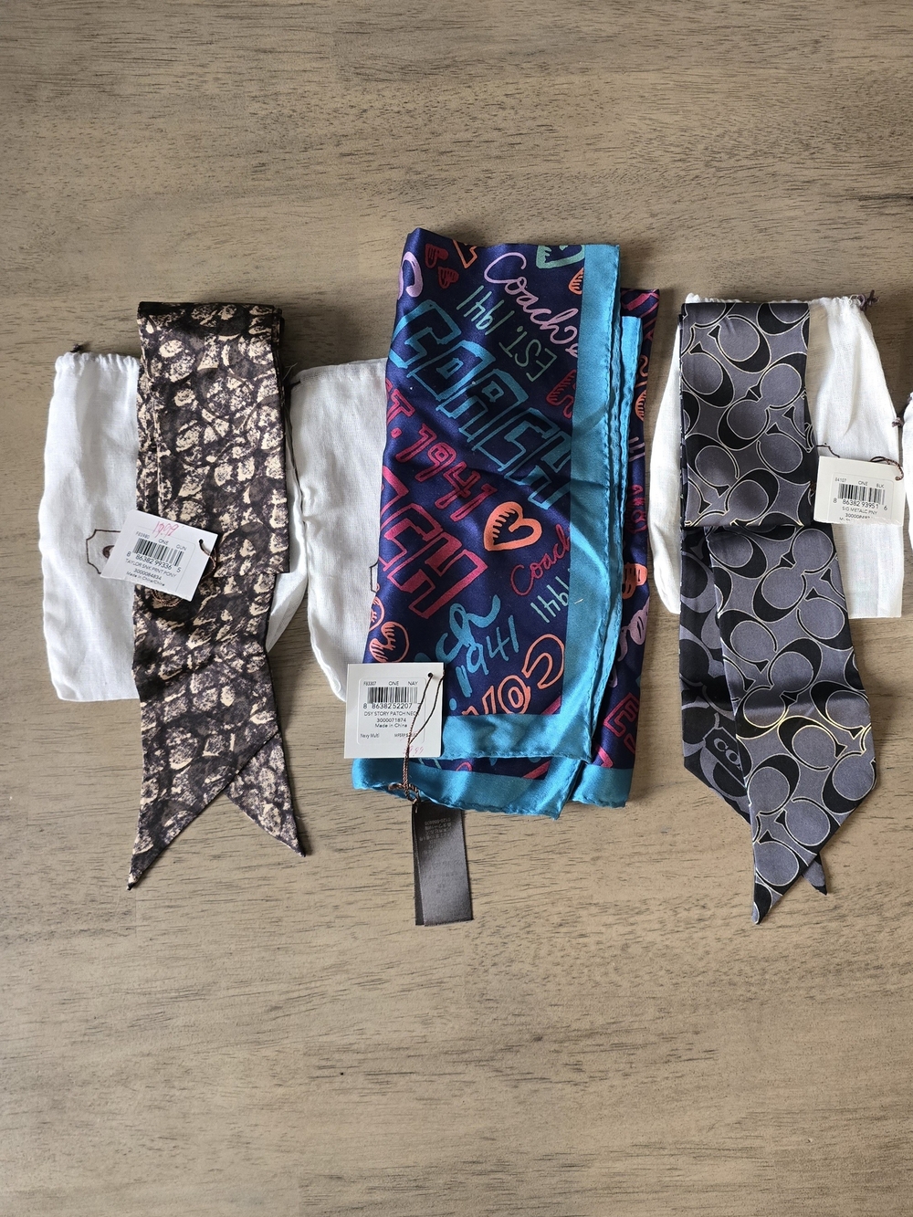 Lot Of 3 Y2K Coach Scarves